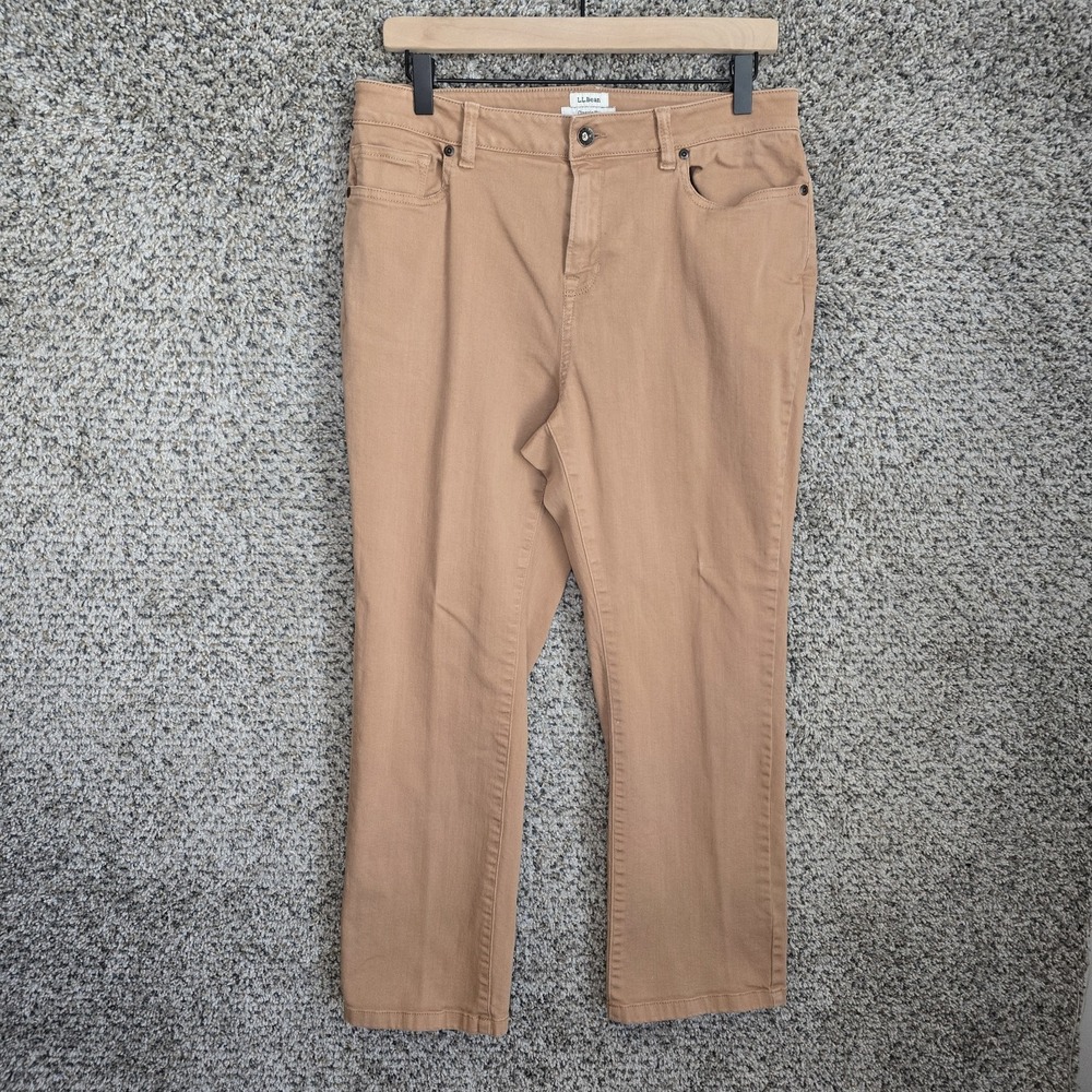 LL Bean Jeans Womens 12 Petite Brown Classic Fit Cotton Blend Stretch Casual